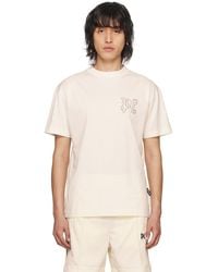 Palm Angels - Off-white Monogram Stud T-shirt - Lyst