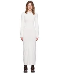 Acne Studios ブルー Vネック マキシドレス ブラック | Lyst