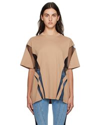 Mugler - Brown Illusion T-shirt - Lyst