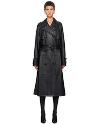 Stand Studio - Trench betty noir en cuir synthétique - Lyst