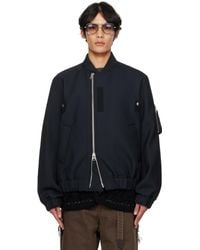 Sacai - Suiting Blouson Bomber Jacket - Lyst