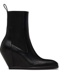 Rick Owens - Temple Wedge Heeled Sliver Chelsea Boots - Lyst