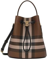 Burberry - Brown Small 'tb' Bucket Bag - Lyst