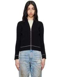 MM6 by Maison Martin Margiela - ブラック Slitted Camionneur トラックジャケット - Lyst