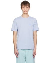 BOSS - T-shirt bleu à col ras du cou - Lyst