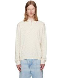 vowels - Off- Eyelet Polo - Lyst