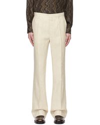 Dries Van Noten - Off-white Flared Trousers - Lyst