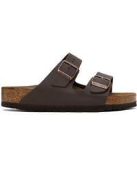 Birkenstock - ブラウン レギュラー Arizona ソフトフットベッド サンダル - Lyst