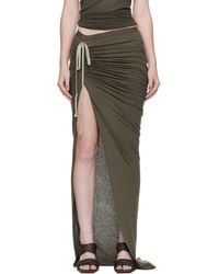 Rick Owens - カーキ Concordians Edfu マキシスカート - Lyst