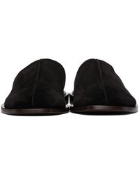 Agnona Open Slipper Loafers - Black