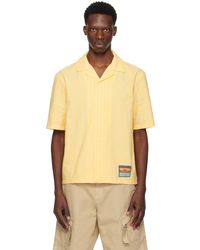 Maison Kitsuné - Chemise à col de camp jaune - Lyst