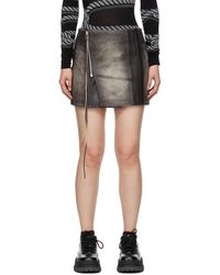 Eytys - Ssense Exclusive Rogue Stripe Leather Miniskirt - Lyst