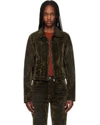 RE/DONE - Slim Zip Denim Jacket - Lyst