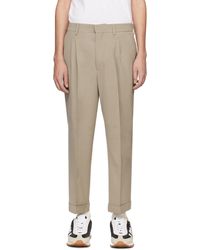 Ami Paris - Taupe Carrot-fit Trousers - Lyst