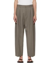 Studio Nicholson - Khaki Line Trousers - Lyst