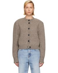 Rohe - Taupe Statement Mouliné Cardigan - Lyst