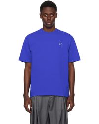 Adererror - T-shirt 01 bleu à étiquette à logo - significant - Lyst
