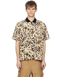 Sacai - Brown & Beige Leaf Shirt - Lyst