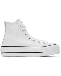 Converse - Chuck Taylor All Star Platform Leather montante - Lyst