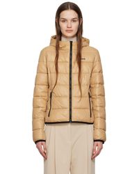 HUGO - Tan Quilted Jacket - Lyst