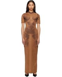 Acne Studios - Trompe L'Oeil Faux-Suede Maxi Dress - Lyst