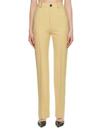 Kwaidan Editions - Ssense Exclusive Beige Polyester Trousers - Lyst
