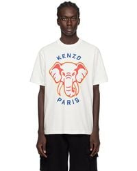 KENZO - White Paris Elephant Varsity Jungle T-shirt - Lyst