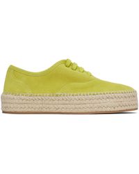 JW Anderson - Suede Lace-Front Platform Espadrilles - Lyst