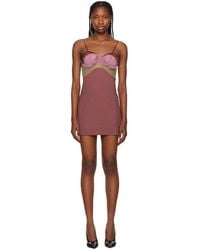 Nensi Dojaka - Purple Explosive Flower Bra Minidress - Lyst
