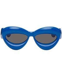 Loewe - Blue Inflated Cat-eye Sunglasses - Lyst