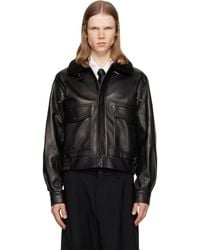 Ernest W. Baker - Aviator Leather Bomber Jacket - Lyst