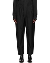 Lemaire - Black Relaxed Trousers - Lyst