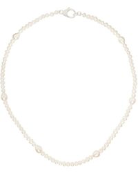 Hatton Labs - Ssense Exclusive Pearl Droplet Necklace - Lyst