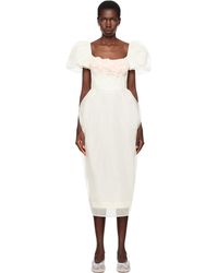 Simone Rocha - Robe Longue À Appliqués Floraux Exclusive À Ssense - Lyst