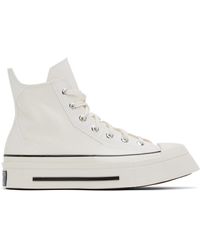 Converse - Baskets Montantes Chuck 70 De Luxe Blanches À Bout Carré - Lyst