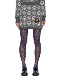 Marine Serre - Moon Argyle Knit Miniskirt - Lyst