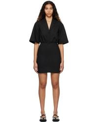 Ganni - Black Stripe Minidress - Lyst