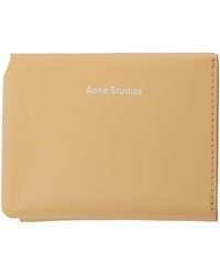 Acne Studios - Beige Folded Wallet - Lyst