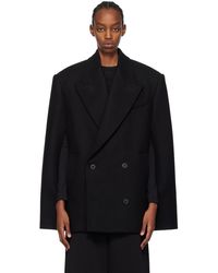 Wardrobe NYC - Manteau noir à double boutonnage - Lyst