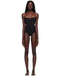Nensi Dojaka - Black Cutout One-piece Swimsuit - Lyst