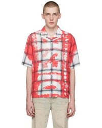DIESEL - Gray & Red S-nabil Shirt - Lyst