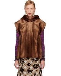 Anna Sui - Ssense Exclusive Sleeveless Faux-Mink Hoodie - Lyst