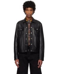 DSquared² - Boxy Jean Leather Jacket - Lyst