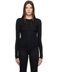 FRAME - Embroidered Long Sleeve T-shirt - Lyst