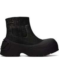DIESEL - D-Donald Denim Ankle Boots - Lyst
