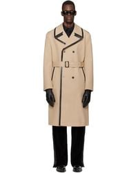 Ernest W. Baker - Leather Trim Trench Coat - Lyst