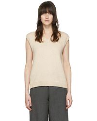 ARCH THE - Off- Cotton Sweater Vest - Lyst