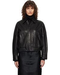 Nour Hammour - Dalma Relaxed Leather Jacket - Lyst