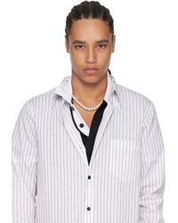 Ernest W. Baker Agate Pearl Necklace in Black for Men | Lyst UK