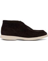 BOSS - Suede Stitching Details Desert Boots - Lyst
